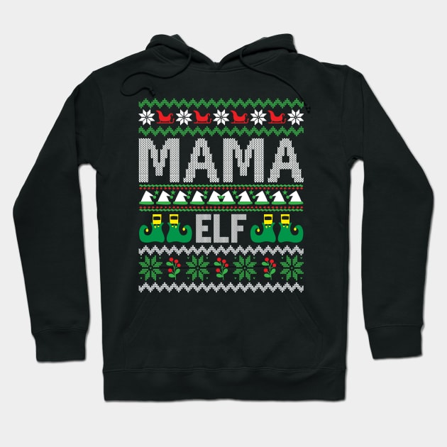 Mama Elf Hoodie by MZeeDesigns